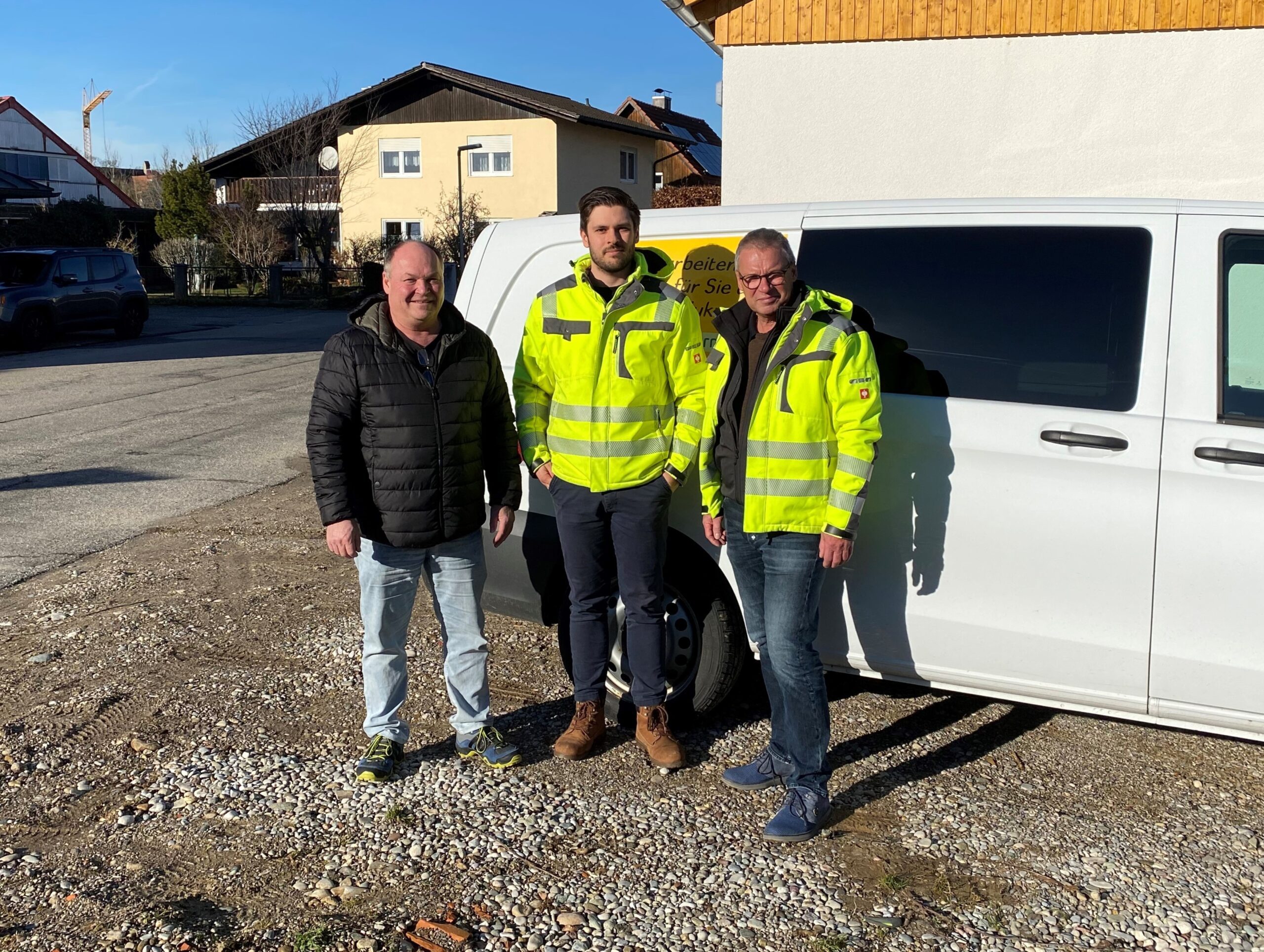 Vor Ort Besichtigung für Fernwärmeausbau in Garching a d Alz EGIS